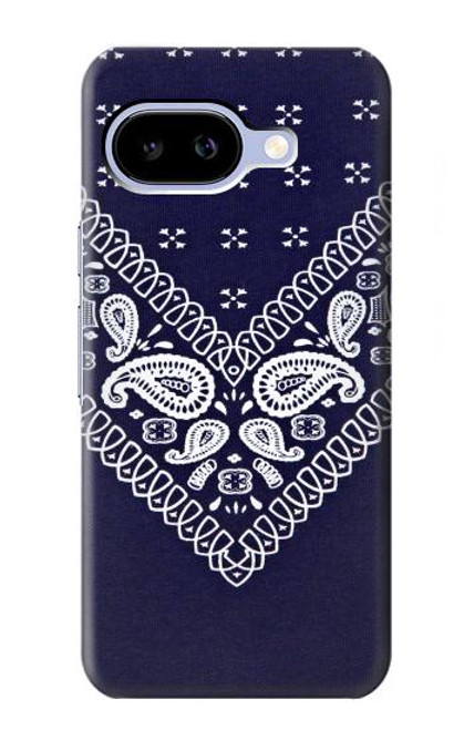 S3357 ネイビーブルーバンダナパターン Navy Blue Bandana Pattern Google Pixel 9a バックケース、フリップケース・カバー