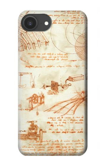 S0566 テクニカルデッサン ダ・ヴィンチ Technical Drawing Da Vinci iPhone 16e, 17e バックケース、フリップケース・カバー