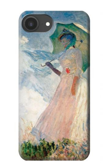 S0998 クロード・モネ 日傘を差す女 Claude Monet Woman with a Parasol iPhone 16e, 17e バックケース、フリップケース・カバー