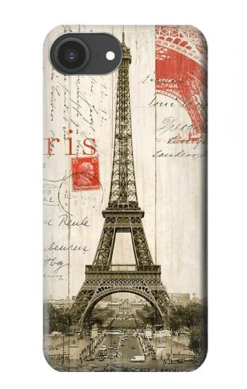 S2108 エッフェル塔パリポストカード Eiffel Tower Paris Postcard iPhone 16e, 17e バックケース、フリップケース・カバー