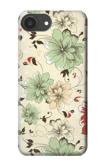 S2179 ヴィンテージ花のパターン Flower Floral Vintage Art Pattern iPhone 16e, 17e バックケース、フリップケース・カバー