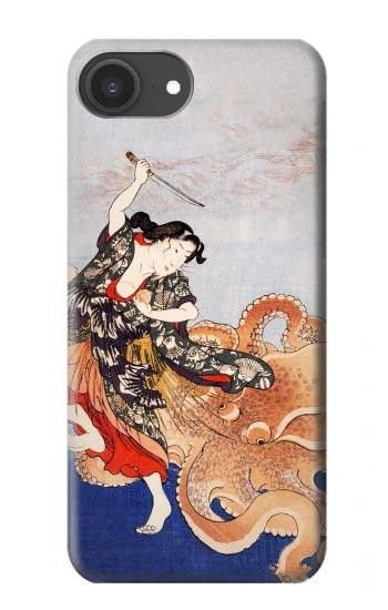 S2496 日本美術歌 歌川国芳 玉取り Japan Art Utagawa Kuniyoshi Tamatori iPhone 16e, 17e バックケース、フリップケース・カバー