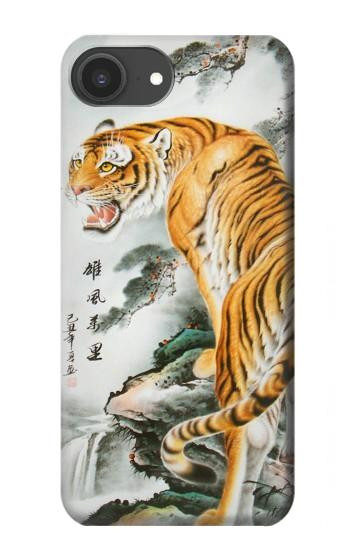 S2750 虎の絵画 Oriental Chinese Tiger Painting iPhone 16e, 17e バックケース、フリップケース・カバー