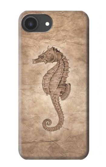 S3214 タツノオトシゴスケルトン化石 Seahorse Skeleton Fossil iPhone 16e, 17e バックケース、フリップケース・カバー