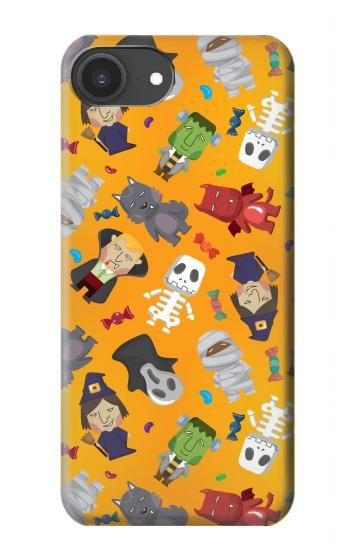 S3275 かわいいハロウィーンの漫画のパターン Cute Halloween Cartoon Pattern iPhone 16e, 17e バックケース、フリップケース・カバー