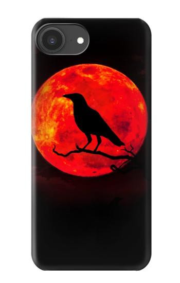 S3328 カラス赤い月 Crow Red Moon iPhone 16e, 17e バックケース、フリップケース・カバー