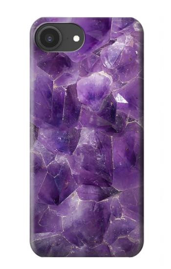 S3713 パープルクォーツアメジストグラフィックプリント Purple Quartz Amethyst Graphic Printed iPhone 16e, 17e バックケース、フリップケース・カバー