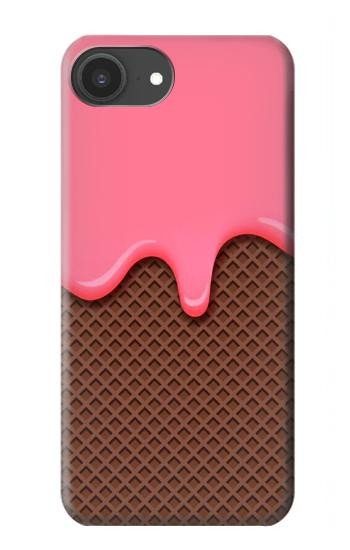 S3754 ストロベリーアイスクリームコーン Strawberry Ice Cream Cone iPhone 16e, 17e バックケース、フリップケース・カバー