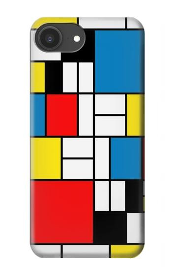 S3814 ピエトモンドリアン線画作曲 Piet Mondrian Line Art Composition iPhone 16e, 17e バックケース、フリップケース・カバー