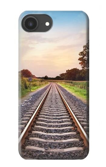 S3866 鉄道直線線路 Railway Straight Train Track iPhone 16e, 17e バックケース、フリップケース・カバー