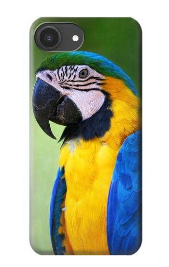 S3888 コンゴウインコの顔の鳥 Macaw Face Bird iPhone 16e バックケース、フリップケース・カバー