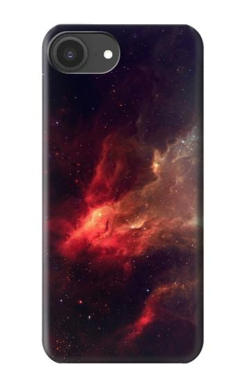 S3897 赤い星雲の宇宙 Red Nebula Space iPhone 16e, 17e バックケース、フリップケース・カバー