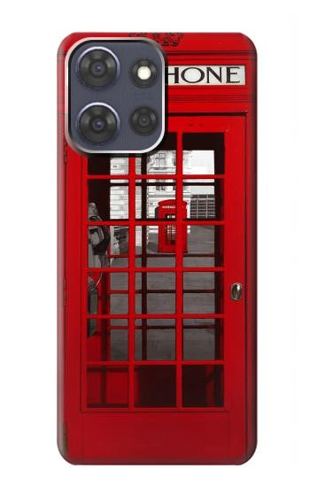 S0058 ロンドン〔イギリス〕の赤い電話ボックス Classic British Red Telephone Box Motorola Moto G Power (2025) バックケース、フリップケース・カバー