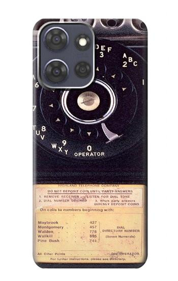 S0086 ヴィンテージ 公衆電話 Payphone Vintage Motorola Moto G Power (2025,2026) バックケース、フリップケース・カバー