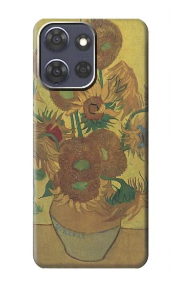 S0214 フィンセント・ファン・ゴッホ 15本のひまわり Van Gogh Vase Fifteen Sunflowers Motorola Moto G Power (2025,2026) バックケース、フリップケース・カバー