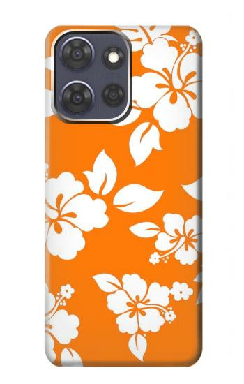 S2245 ハワイのハイビスカスオレンジ柄 Hawaiian Hibiscus Orange Pattern Motorola Moto G Power (2025,2026) バックケース、フリップケース・カバー
