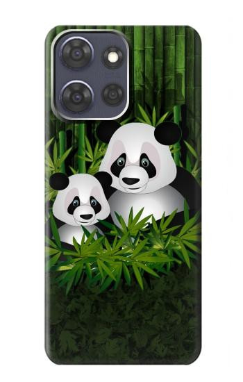 S2441 パンダファミリー 竹林 Panda Family Bamboo Forest Motorola Moto G Power (2025,2026) バックケース、フリップケース・カバー