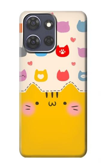 S2442 可愛い猫 漫画 Cute Cat Cartoon Funny Motorola Moto G Power (2025,2026) バックケース、フリップケース・カバー