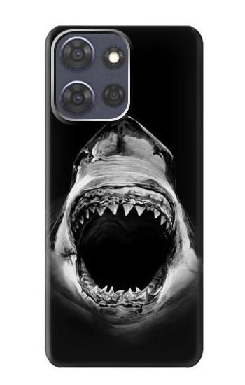 S3100 白のサメ Great White Shark Motorola Moto G Power (2025,2026) バックケース、フリップケース・カバー