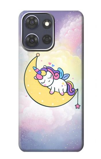 S3485 かわいい眠りユニコーン Cute Unicorn Sleep Motorola Moto G Power (2025,2026) バックケース、フリップケース・カバー