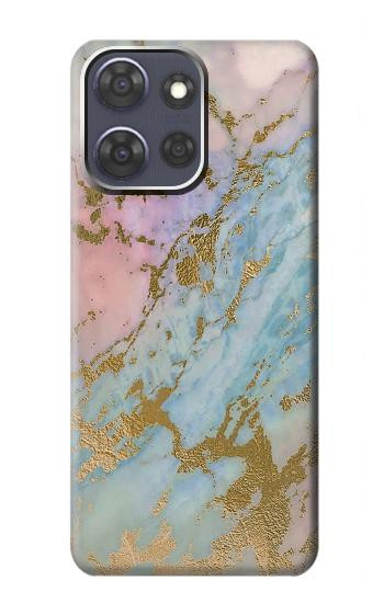 S3717 ローズゴールドブルーパステル大理石グラフィックプリント Rose Gold Blue Pastel Marble Graphic Printed Motorola Moto G Power (2025,2026) バックケース、フリップケース・カバー