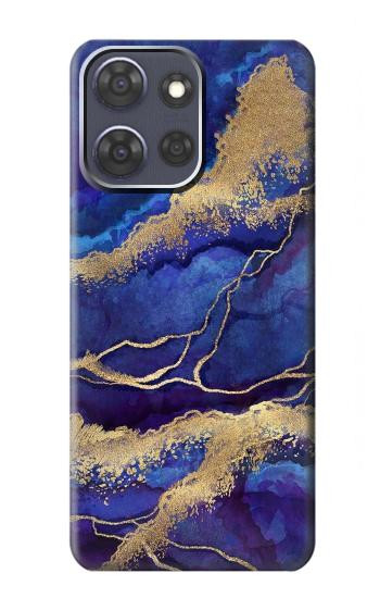 S3906 ネイビー ブルー パープル マーブル Navy Blue Purple Marble Motorola Moto G Power (2025,2026) バックケース、フリップケース・カバー