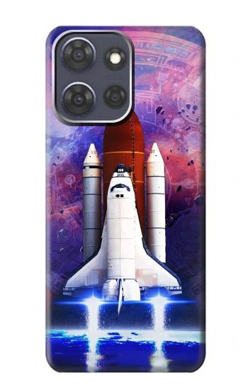 S3913 カラフルな星雲スペースシャトル Colorful Nebula Space Shuttle Motorola Moto G Power (2025,2026) バックケース、フリップケース・カバー