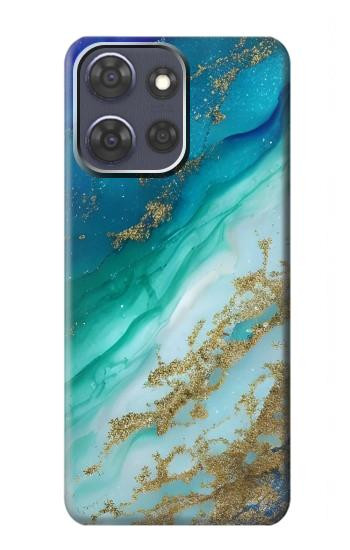 S3920 抽象的なオーシャンブルー色混合エメラルド Abstract Ocean Blue Color Mixed Emerald Motorola Moto G Power (2025,2026) バックケース、フリップケース・カバー