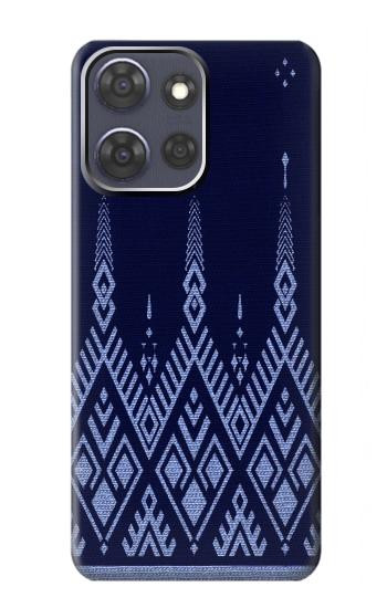 S3950 テキスタイル タイ ブルー パターン Textile Thai Blue Pattern Motorola Moto G Power (2025,2026) バックケース、フリップケース・カバー