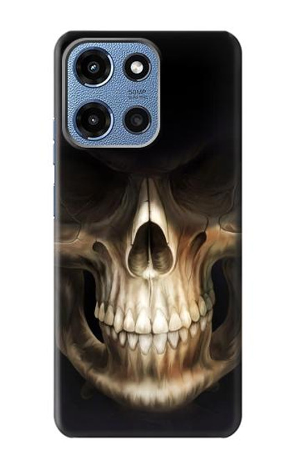 S1107 スカルの顔 死神 Skull Face Grim Reaper Motorola Moto G 5G (2025) バックケース、フリップケース・カバー