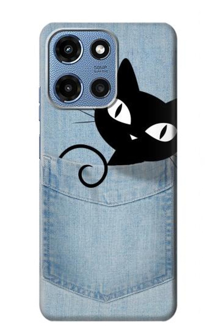 S2641 ポケット黒猫 Pocket Black Cat Motorola Moto G 5G (2025) バックケース、フリップケース・カバー