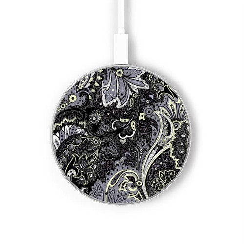 S3251 バティックパターン Batik Flower Pattern ワイヤレス充電パッド 15W タイプC iPhone Android LEDライト充電ステーション
