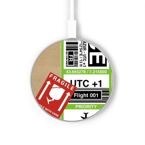 S3543 荷物タグアート Luggage Tag Art ワイヤレス充電パッド 15W タイプC iPhone Android LEDライト充電ステーション