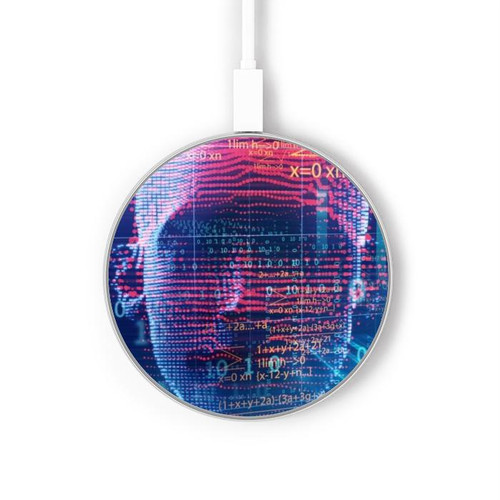 S3800 デジタル人顔 Digital Human Face ワイヤレス充電パッド 15W タイプC iPhone Android LEDライト充電ステーション