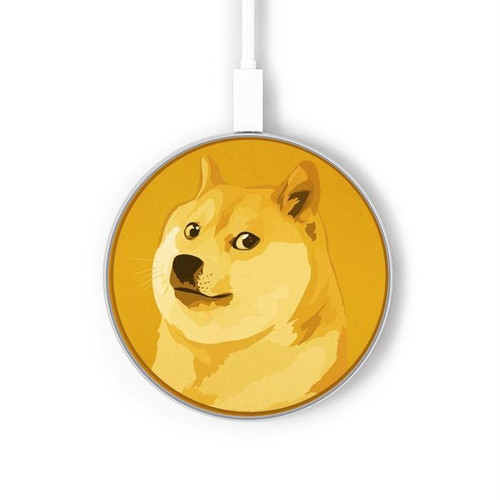 S3826 ドージコイン柴 Dogecoin Shiba ワイヤレス充電パッド 15W タイプC iPhone Android LEDライト充電ステーション