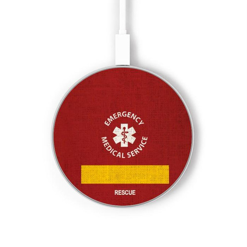 S3957 救急医療サービス Emergency Medical Service ワイヤレス充電パッド 15W タイプC iPhone Android LEDライト充電ステーション