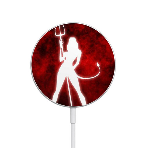S2455 セクシーな悪魔ガール Sexy Devil Girl iPhone 16 15 14 13 12用MagSafe 15W対応磁気ワイヤレス充電パッド