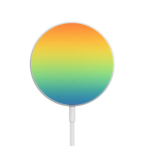 S3698 LGBTグラデーションプライドフラグ LGBT Gradient Pride Flag iPhone 16 15 14 13 12用MagSafe 15W対応磁気ワイヤレス充電パッド