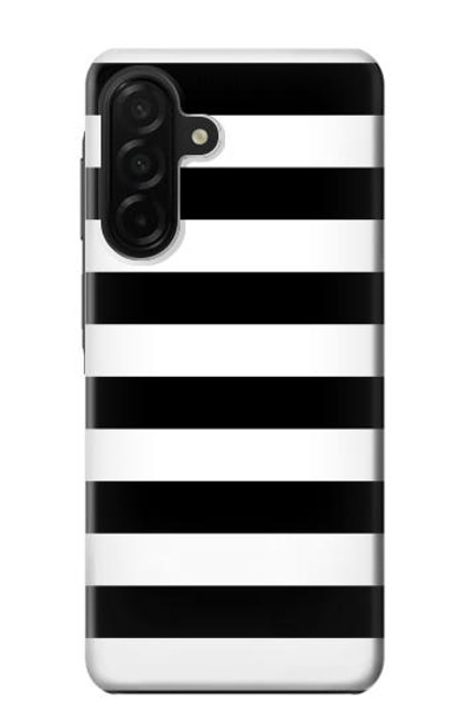 S1596 黒と白のストライプ Black and White Striped Samsung Galaxy A26 バックケース、フリップケース・カバー