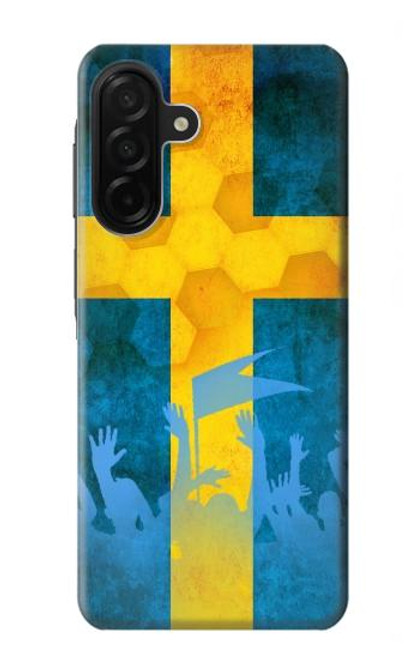 S2990 スウェーデンサッカー Sweden Football Soccer Flag Samsung Galaxy A26 バックケース、フリップケース・カバー
