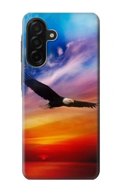 S3841 白頭ワシ カラフルな空 Bald Eagle Flying Colorful Sky Samsung Galaxy A26 バックケース、フリップケース・カバー