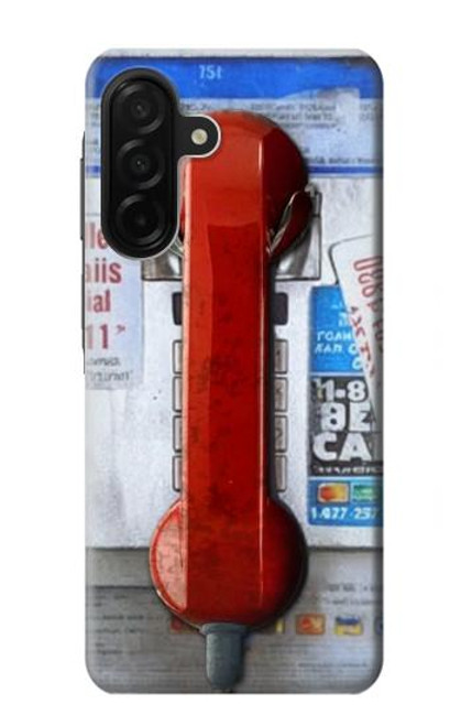 S3925 コラージュヴィンテージ公衆電話 Collage Vintage Pay Phone Samsung Galaxy A26 バックケース、フリップケース・カバー