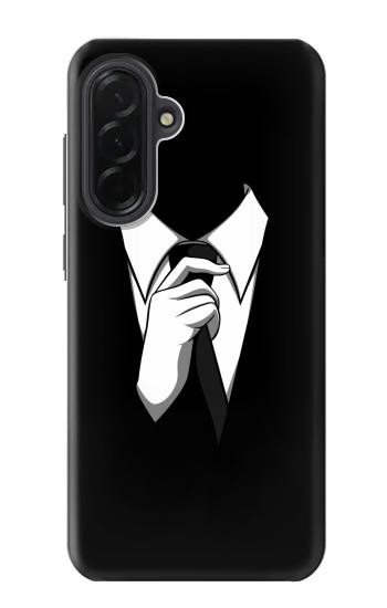 S1591 ブラックスーツで匿名の男 Anonymous Man in Black Suit Samsung Galaxy A36 バックケース、フリップケース・カバー