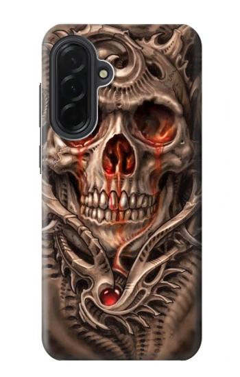 S1675 頭蓋骨の血のタトゥー Skull Blood Tattoo Samsung Galaxy A36 バックケース、フリップケース・カバー