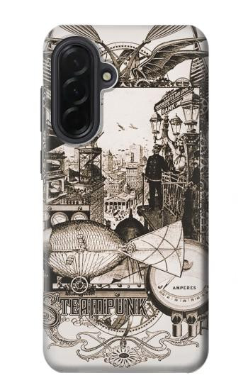 S1681 スチームパンク 図面 Steampunk Drawing Samsung Galaxy A36 バックケース、フリップケース・カバー