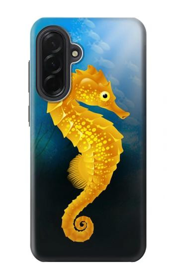 S2444 タツノオトシゴ 深い青色の海 Seahorse Underwater World Samsung Galaxy A36 バックケース、フリップケース・カバー