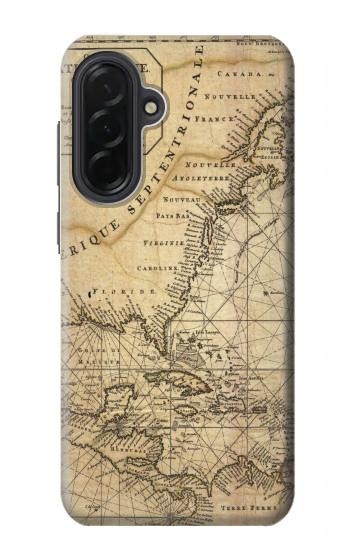 S2506 探検北アメリカ地図 Exploration North America Map Samsung Galaxy A36 バックケース、フリップケース・カバー