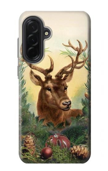 S2841 ヴィンテージ トナカイ クリスマス Vintage Reindeer Christmas Samsung Galaxy A36 バックケース、フリップケース・カバー