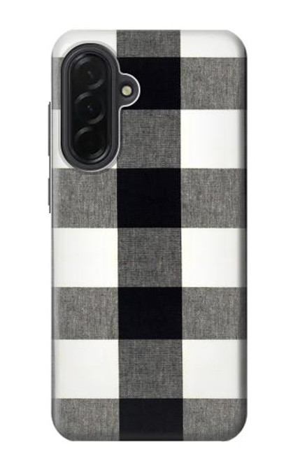 S2842 ブラックとホワイトバッファローチェック柄 Black and White Buffalo Check Pattern Samsung Galaxy A36 バックケース、フリップケース・カバー