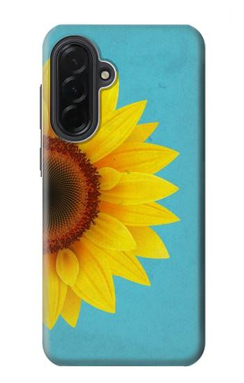 S3039 ひまわり Vintage Sunflower Blue Samsung Galaxy A36 バックケース、フリップケース・カバー